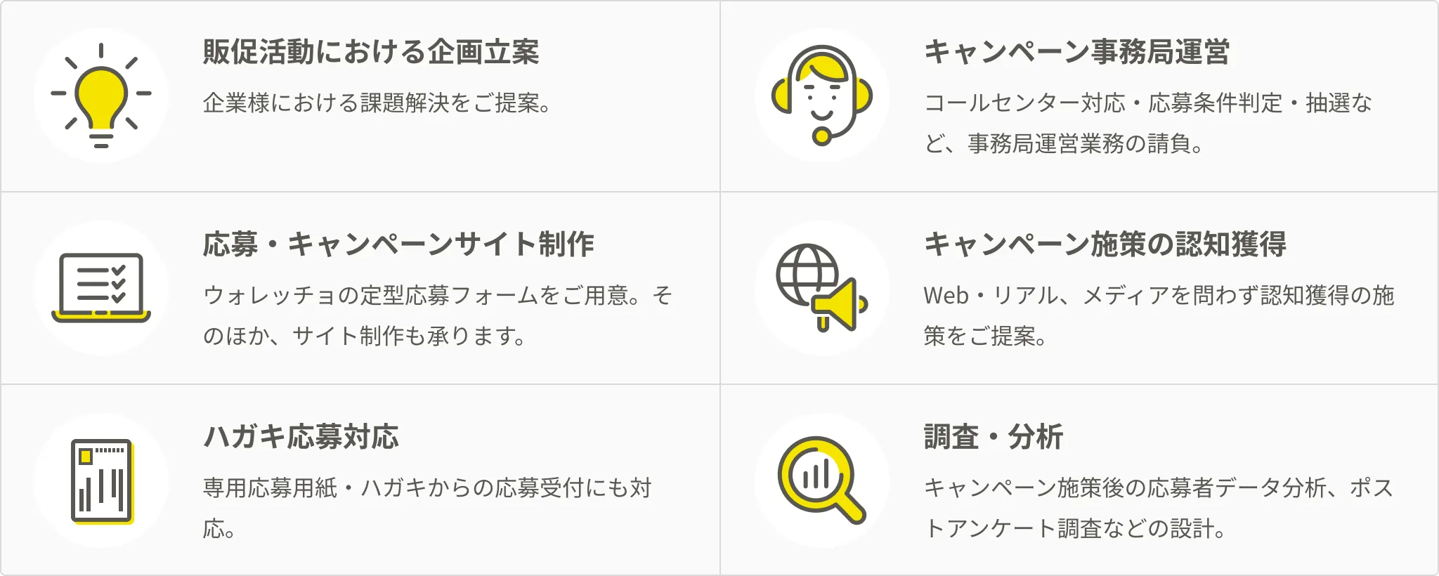 キャンペーンに付随する業務をワンストップでサポート